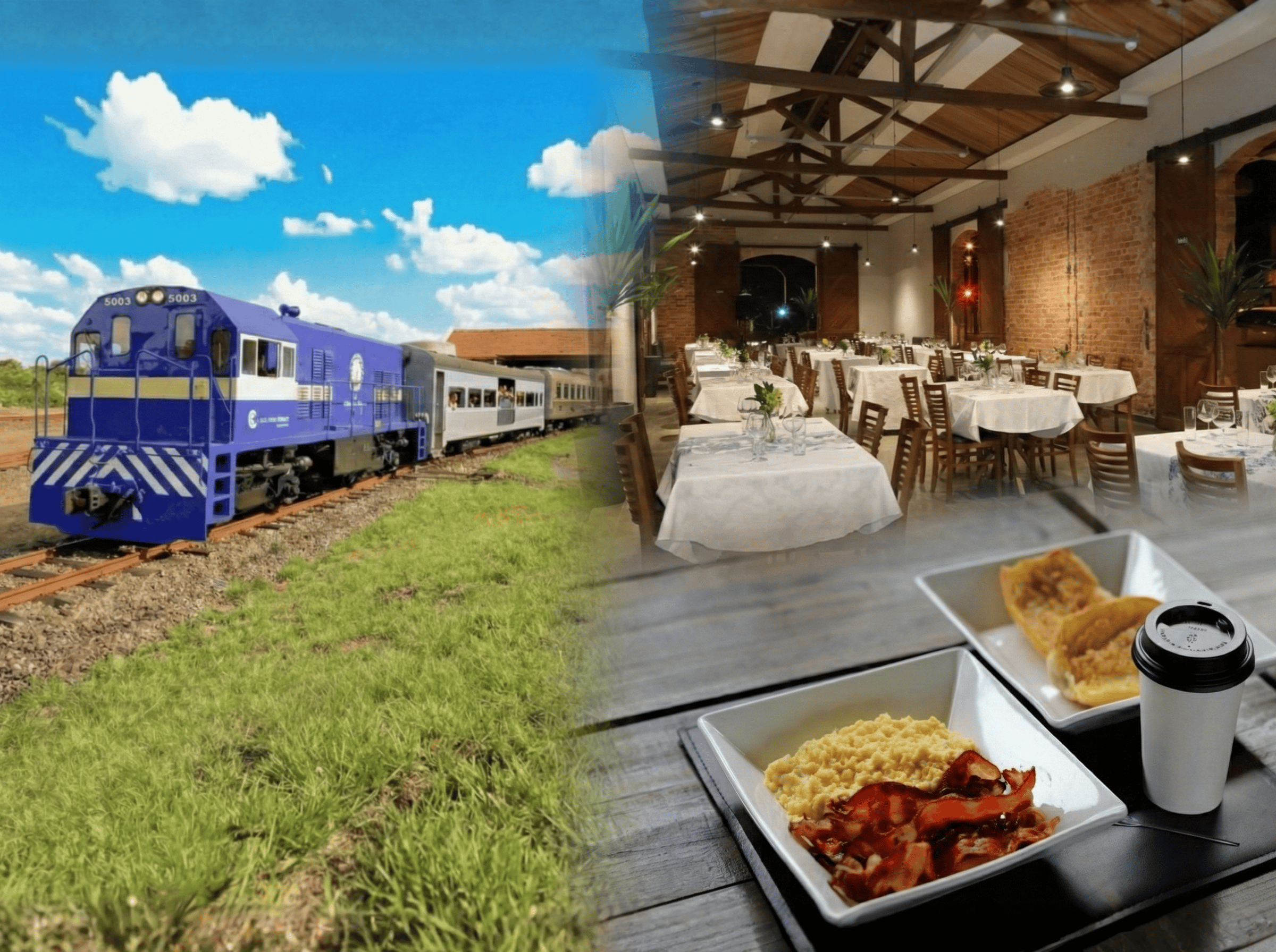 Café da Manhã + Passeio de Trem Ida e Volta + Almoço