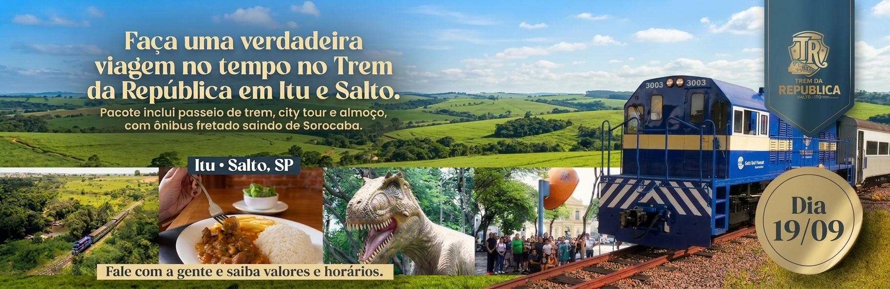 Pacote Rodoviário de Sorocaba para Trem da República