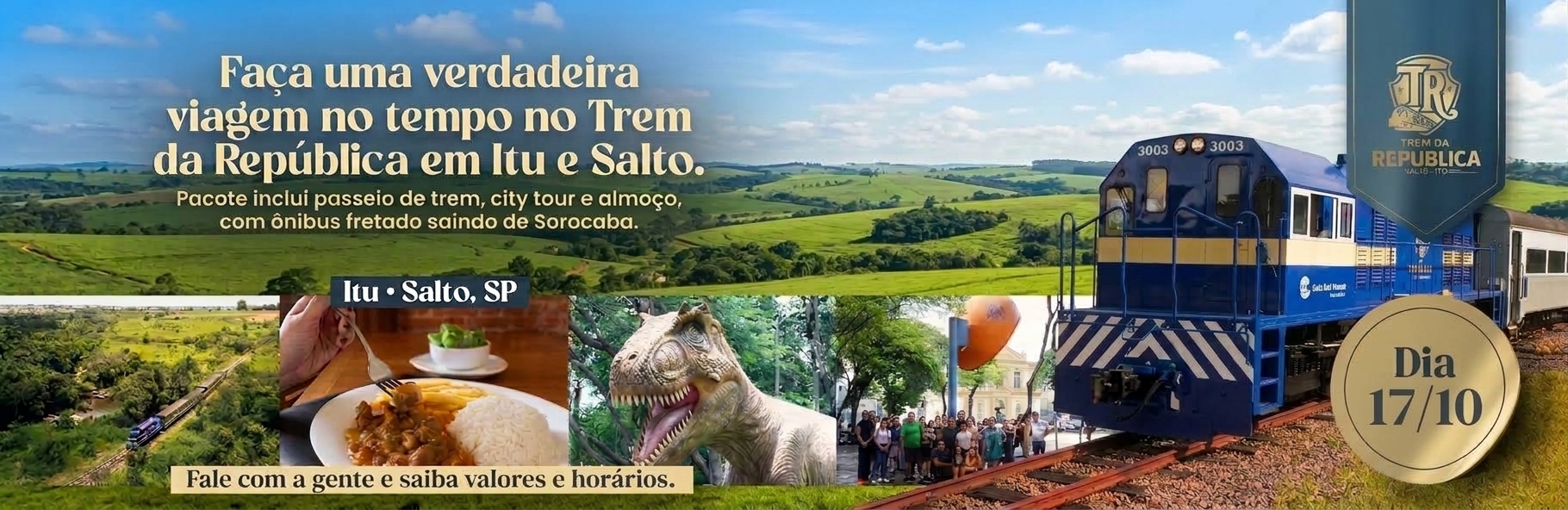 Pacote Rodoviário de Sorocaba para Trem da República